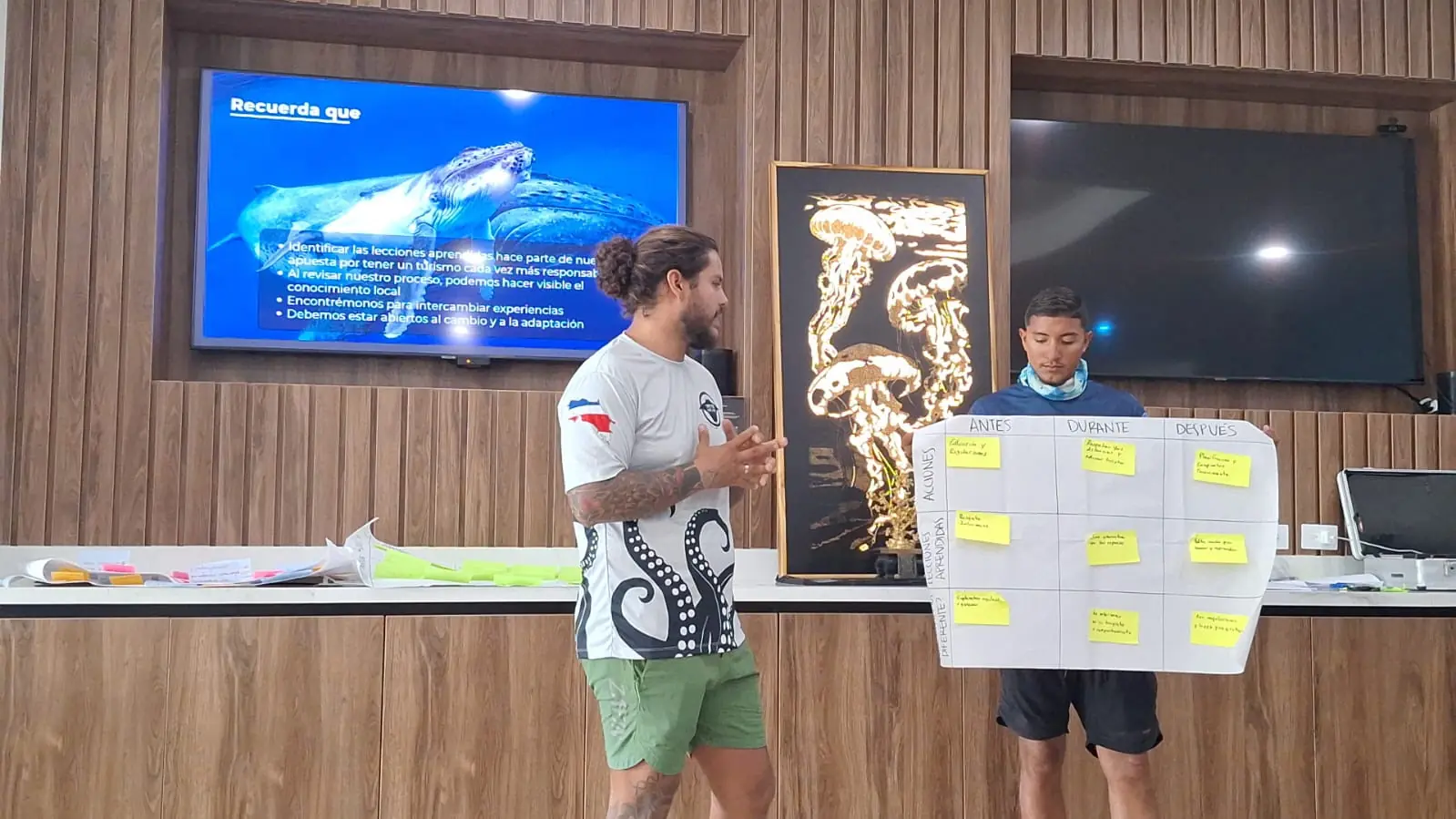 Under The Sea Diving team at the cetacean sightings workshop, Whale & Dolphin Festival at the Flamingo Marina, Costa Rica